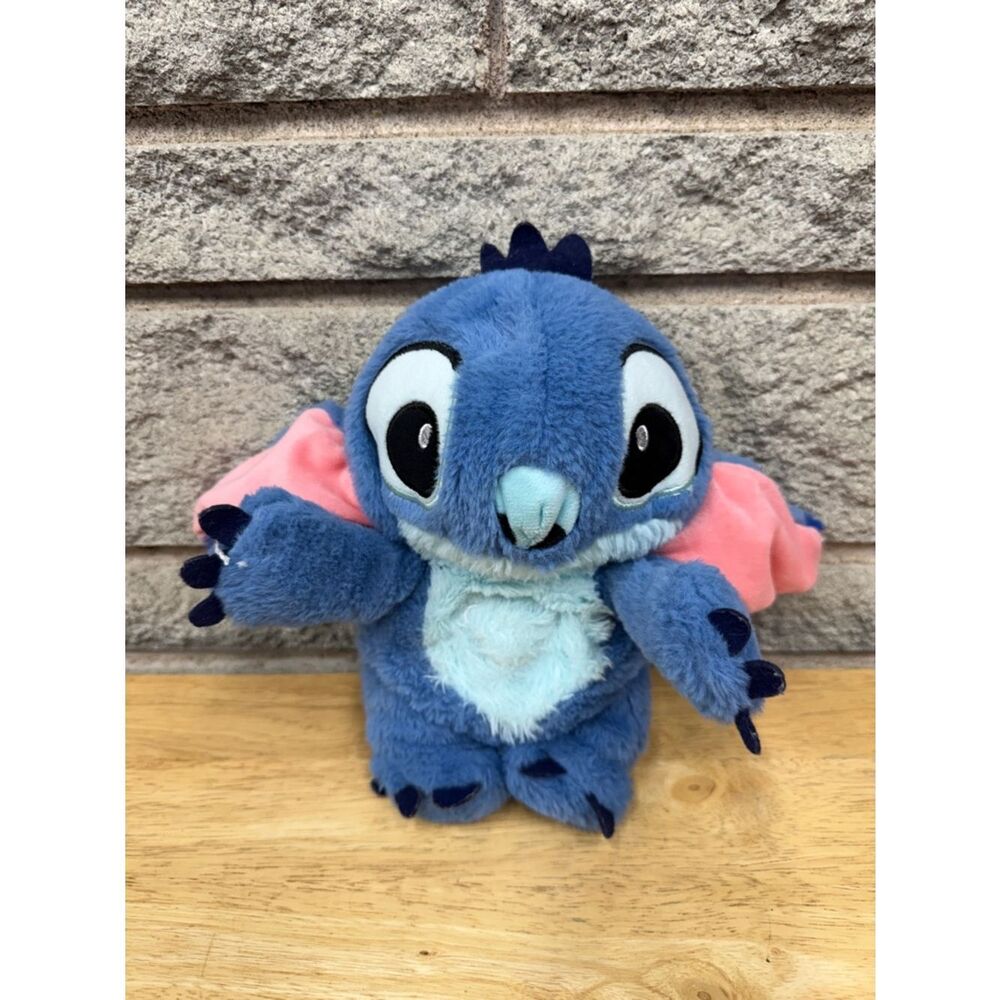 Blue Plush Stitch Breathable Sound  Kids Toy with Pink Ears